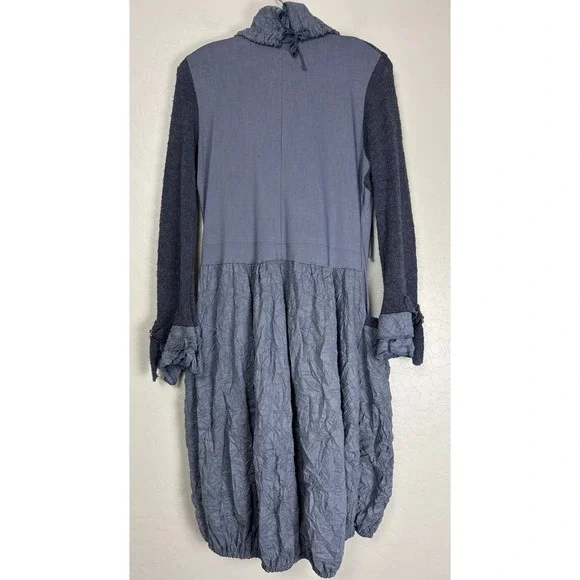 New Zone Bleue Paris Jacket Avant Garde Sz T2 (M EU 38/US 6) Blue Lagenlook 1988 - Picture 4 of 6